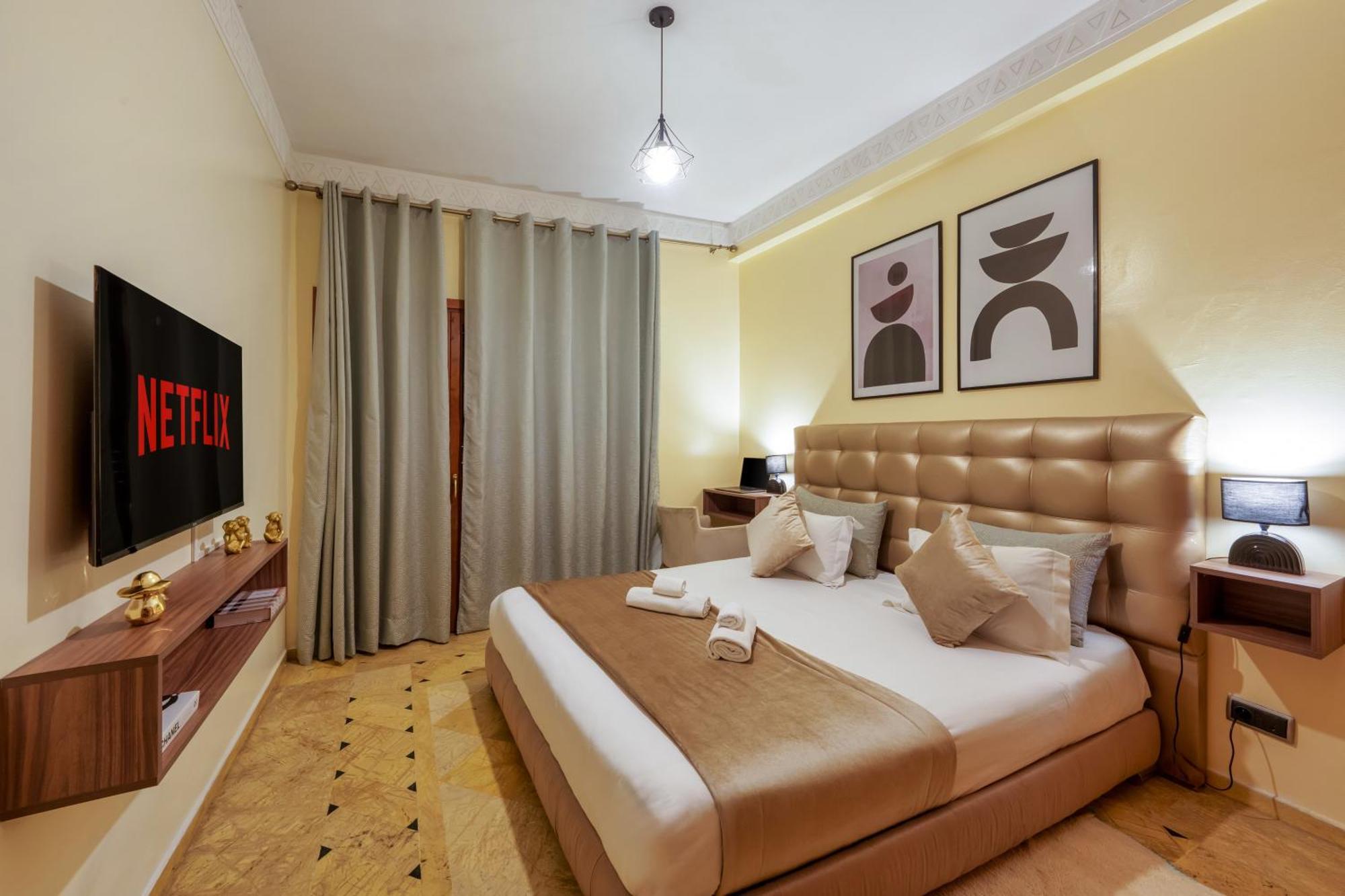 Appartement Haut Standing Gueliz Plaza Avec Vue Marrakesh Exterior foto